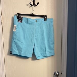 Roundtree & Yorke Blue Flat Front Casual Shorts